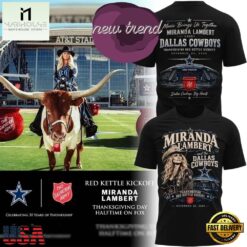 Miranda Lambert x Dallas Cowboys Thanksgiving Day Halftime Show 2026 T Shirt, Popular 3D Music Tee Miranda Lambert X Dallas Cowboys Thanksgiving Day Halftime Show 2026 T Shirt