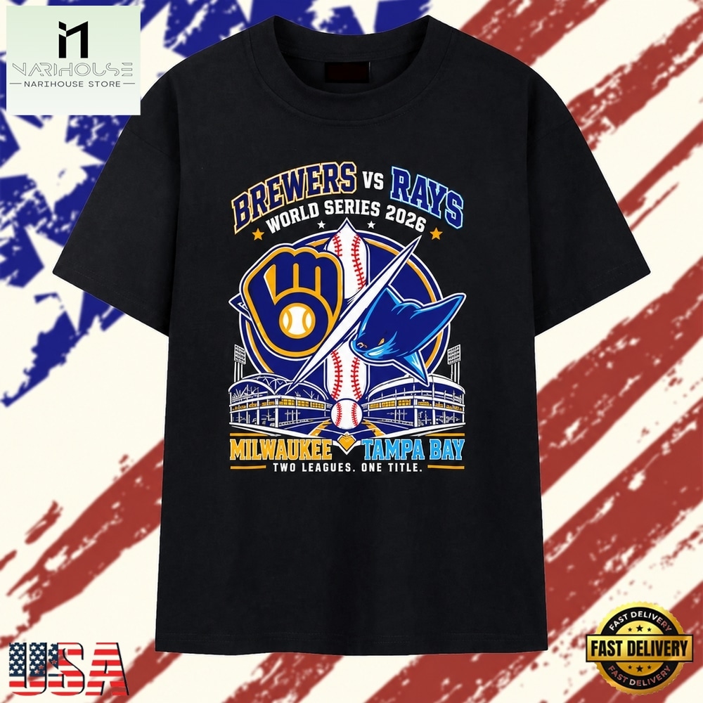 MLB World Series 2026 Two Leagues One Title Brewers vs Rays Matchup T Shirt, Stylish 2D Graphic Shirt MLB World Series 2026 Two Leagues One Title Brewers vs Rays Matchup T Shirt, Stylish 2D Graphic Shirt