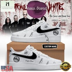 Motionless In White The Sweat and Blood Tour 2026 Signature Air Force 1 Shoes, Music Artist AF1 Shoes Motionless IN White The Sweat And Blood Tour 2026 Signature Air Force 1 Shoes