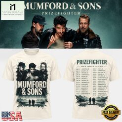 Mumford And Sons Prizefighter Tour 2026 New Design T Shirt, Popular 3D Music Tee Mumford And Sons Prizefighter Tour 2026 New Design T Shirt