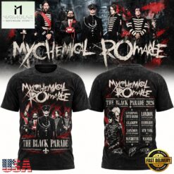 My Chemical Romance The Black Parade 2026 Tour T Shirt, Popular 3D Music Tee MY Chemical Romance The Black Parade 2026 Tour T Shirt
