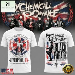 My Chemical Romance The Black Parade 2026 Tour White 3D Shirt, Popular 3D Music Tee MY Chemical Romance The Black Parade 2026 Tour White 3D Shirt