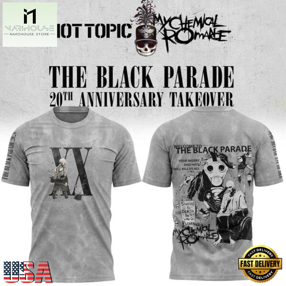 My Chemical Romance The Black Parade 20th Anniversary 2026 3D Shirt, Popular 3D Music Tee My Chemical Romance The Black Parade 20th Anniversary 2026 3D Shirt, Popular 3D Music Tee