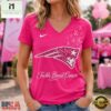 New England Patriots 2026 NFL Tackle Breast Cancer V neck T Shirt, Trendy NFL V Neck Tee New England Patriots 2026 Nfl Tackle Breast Cancer V Neck T Shirt