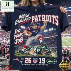 New England Patriots 26 19 Win Over New York Jets Game Day 3D Shirt, Hot 3D Shirt Trend New England Patriots 26 19 Win Over New York Jets Game Day 3D Shirt