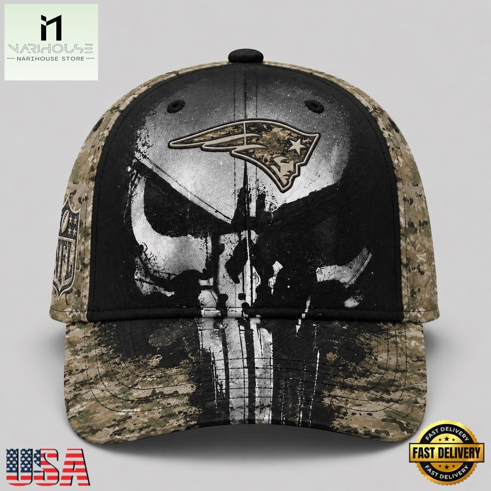 New England Patriots NFL Halloween Military Skull Camo Classic Cap, NFL Trendy Cap New England Patriots NFL Halloween Military Skull Camo Classic Cap, NFL Trendy Cap