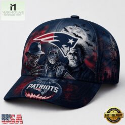 New England Patriots NFL Horror Night Halloween 2026 Design Classic Cap, NFL Trendy Cap New England Patriots Nfl Horror Night Halloween 2026 Design Classic Cap
