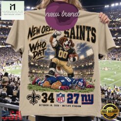 New Orleans Saints 34 27 Win Over New York Giants Game Day 3D Shirt, Hot 3D Shirt Trend New Orleans Saints 34 27 Win Over New York Giants Game Day 3D Shirt