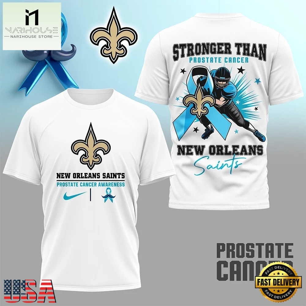 New Orleans Saints NFL Prostate Cancer Awareness Month 3D Shirt, NFL Sporty Shirt New Orleans Saints NFL Prostate Cancer Awareness Month 3D Shirt, NFL Sporty Shirt