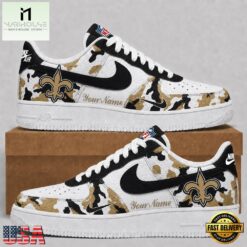 New Orleans Saints NFL Team Camo Air Force 1 Shoes Sneakers, NFL Team AF1 Shoes New Orleans Saints Nfl Team Camo Air Force 1 Shoes Sneakers