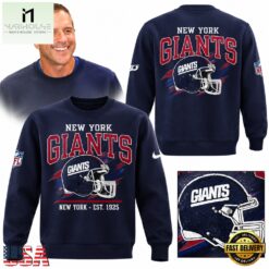 New York Giants Football Helmet 2026 Navy Graphic Sweatshirt, Hot 3D Shirt Trend New York Giants Football Helmet 2026 Navy Graphic Sweatshirt