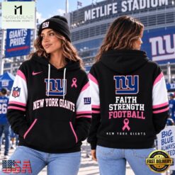 New York Giants NFL Breast Cancer Awareness Hoodie, Faith Strength Football 3D Shirt, NFL Sporty Shirt New York Giants Nfl Breast Cancer Awareness Hoodie Faith Strength Football 3D Shirt