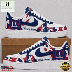 New York Giants NFL Team Camo Air Force 1 Shoes Sneakers, NFL Team AF1 Shoes New York Giants Nfl Team Camo Air Force 1 Shoes Sneakers