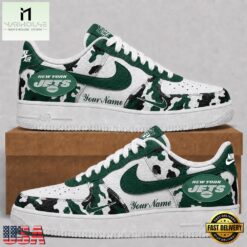 New York Jets NFL Team Camo Air Force 1 Shoes Sneakers, NFL Team AF1 Shoes New York Jets Nfl Team Camo Air Force 1 Shoes Sneakers