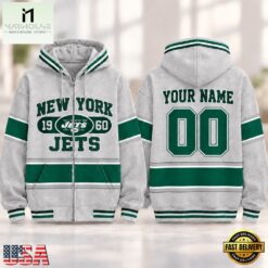 New York Jets NFL Varsity Stripe Zip Hoodie, NFL Sporty Shirt New York Jets Nfl Varsity Stripe Zip Hoodie