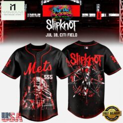 New York Mets x Slipknot Stadium Tour 2027 Limited Edition Baseball Jersey, Concert Baseball Jersey New York Mets X Slipknot Stadium Tour 2027 Limited Edition Baseball Jersey