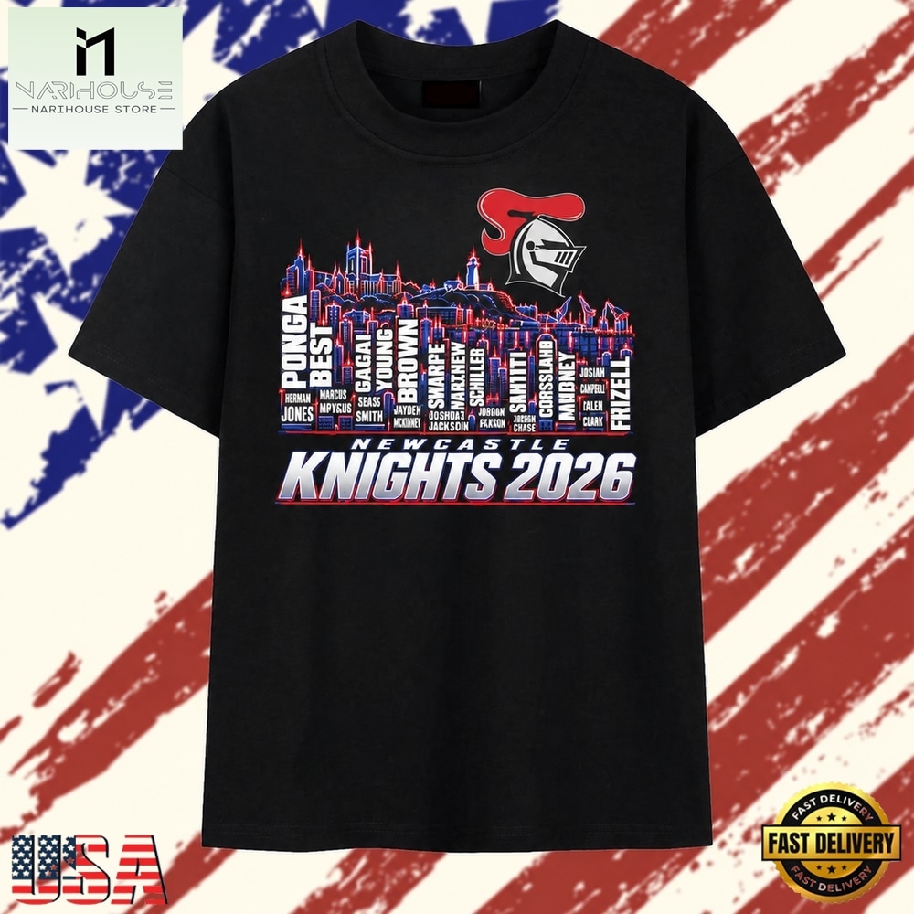 Newcastle Knights 2026 Players City Skyline Graphic T Shirt, Stylish 2D Graphic Shirt Newcastle Knights 2026 Players City Skyline Graphic T Shirt, Stylish 2D Graphic Shirt