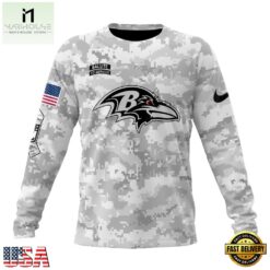 NFL Baltimore Ravens Arctic Camo Salute To Service 2026 Design Hoodie, T Shirt, Sweatshirt, NFL Sporty Shirt Nfl Baltimore Ravens Arctic Camo Salute TO Service 2026 Design Hoodie T Shirt Sweatshirt 2