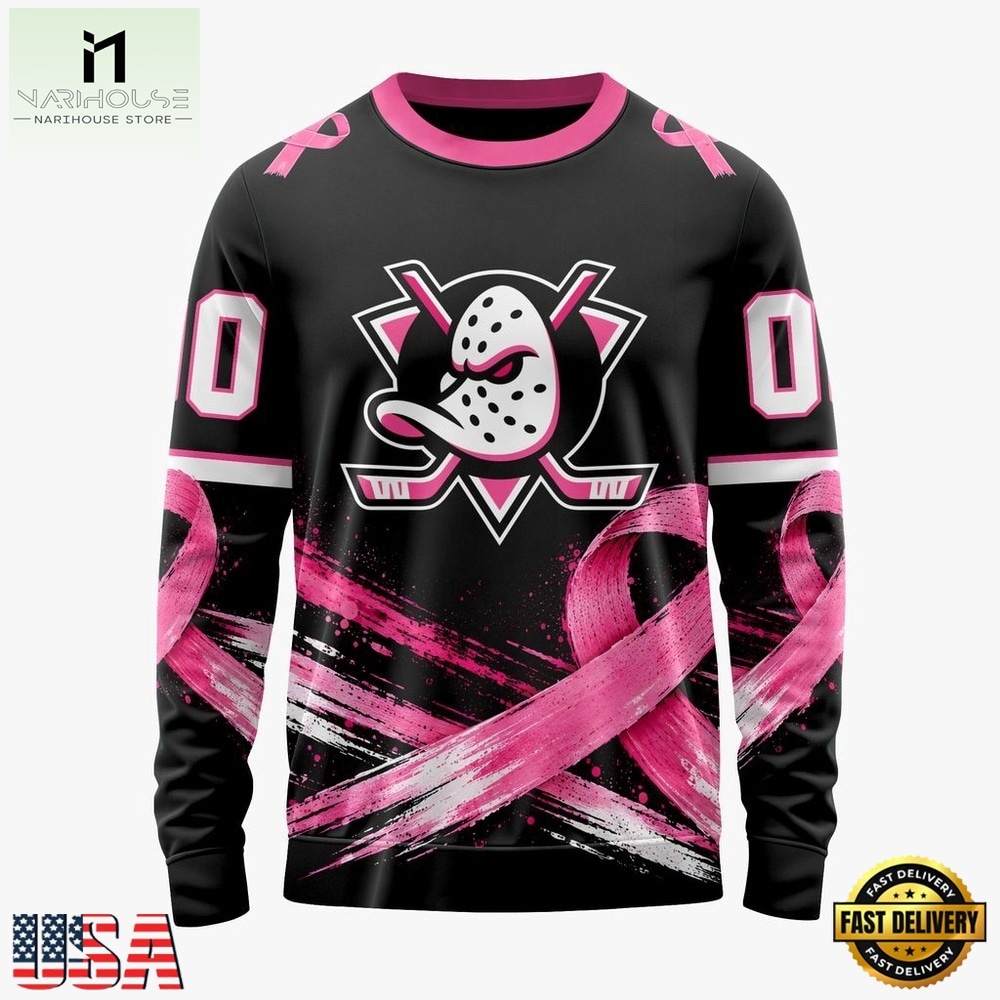 NHL Anaheim Ducks 2026 Hockey Pink Fights Breast Cancer Design Hoodie, TShirt, Sweatshirt, NHL 3D Game Day Tee NHL Anaheim Ducks 2026 Hockey Pink Fights Breast Cancer Design Hoodie, TShirt, Sweatshirt, NHL 3D Game Day Tee