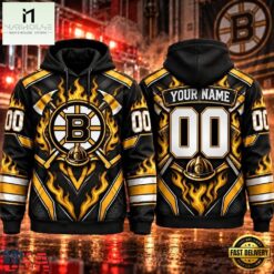 NHL Boston Bruins 2026 Honoring Firefighters Personalized Hoodie Shirt, NHL 3D Game Day Tee Nhl Boston Bruins 2026 Honoring Firefighters Personalized Hoodie Shirt