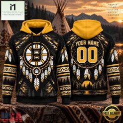 NHL Boston Bruins 2026 Native American Heritage Design Hoodie Shirt, NHL 3D Game Day Tee Nhl Boston Bruins 2026 Native American Heritage Design Hoodie Shirt