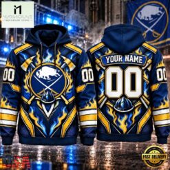 NHL Buffalo Sabres 2026 Honoring Firefighters Personalized Hoodie Shirt, NHL 3D Game Day Tee Nhl Buffalo Sabres 2026 Honoring Firefighters Personalized Hoodie Shirt