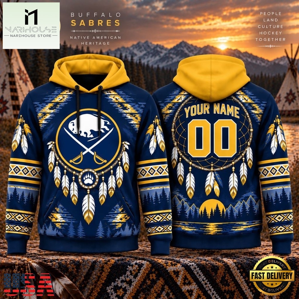 NHL Buffalo Sabres 2026 Native American Heritage Design Hoodie Shirt, NHL 3D Game Day Tee NHL Buffalo Sabres 2026 Native American Heritage Design Hoodie Shirt, NHL 3D Game Day Tee