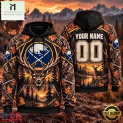 NHL Buffalo Sabres 2026 Personalized Hunting Camo Design Hoodie, NHL 3D Game Day Tee Nhl Buffalo Sabres 2026 Personalized Hunting Camo Design Hoodie