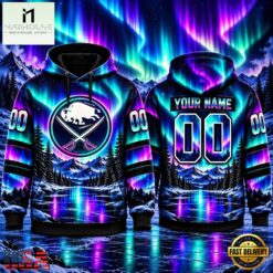 NHL Buffalo Sabres Special Design With Northern Lights 2026 Hoodie Shirt, NHL 3D Game Day Tee Nhl Buffalo Sabres Special Design With Northern Lights 2026 Hoodie Shirt