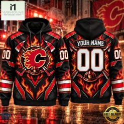 NHL Calgary Flames 2026 Honoring Firefighters Personalized Hoodie Shirt, NHL 3D Game Day Tee Nhl Calgary Flames 2026 Honoring Firefighters Personalized Hoodie Shirt