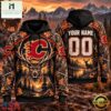 NHL Calgary Flames 2026 Personalized Hunting Camo Design Hoodie, NHL 3D Game Day Tee Nhl Calgary Flames 2026 Personalized Hunting Camo Design Hoodie