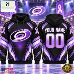 NHL Carolina Hurricanes 2026 Hockey Fights Cancer Personalized Hoodie Shirt, NHL 3D Game Day Tee Nhl Carolina Hurricanes 2026 Hockey Fights Cancer Personalized Hoodie Shirt