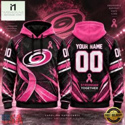 NHL Carolina Hurricanes Pink Fights Breast Cancer 2026 Personalized Hoodie Shirt, NHL 3D Game Day Tee Nhl Carolina Hurricanes Pink Fights Breast Cancer 2026 Personalized Hoodie Shirt