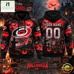 NHL Carolina Hurricanes Special Halloween 2026 Design Hoodie Shirt, NHL 3D Game Day Tee Nhl Carolina Hurricanes Special Halloween 2026 Design Hoodie Shirt