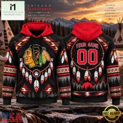 NHL Chicago Blackhawks 2026 Native American Heritage Design Hoodie Shirt, NHL 3D Game Day Tee Nhl Chicago Blackhawks 2026 Native American Heritage Design Hoodie Shirt