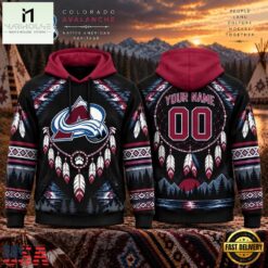NHL Colorado Avalanche 2026 Native American Heritage Design Hoodie Shirt, NHL 3D Game Day Tee Nhl Colorado Avalanche 2026 Native American Heritage Design Hoodie Shirt