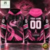 NHL Columbus Blue Jackets Pink Fights Breast Cancer 2026 Personalized Hoodie Shirt, NHL 3D Game Day Tee Nhl Columbus Blue Jackets Pink Fights Breast Cancer 2026 Personalized Hoodie Shirt