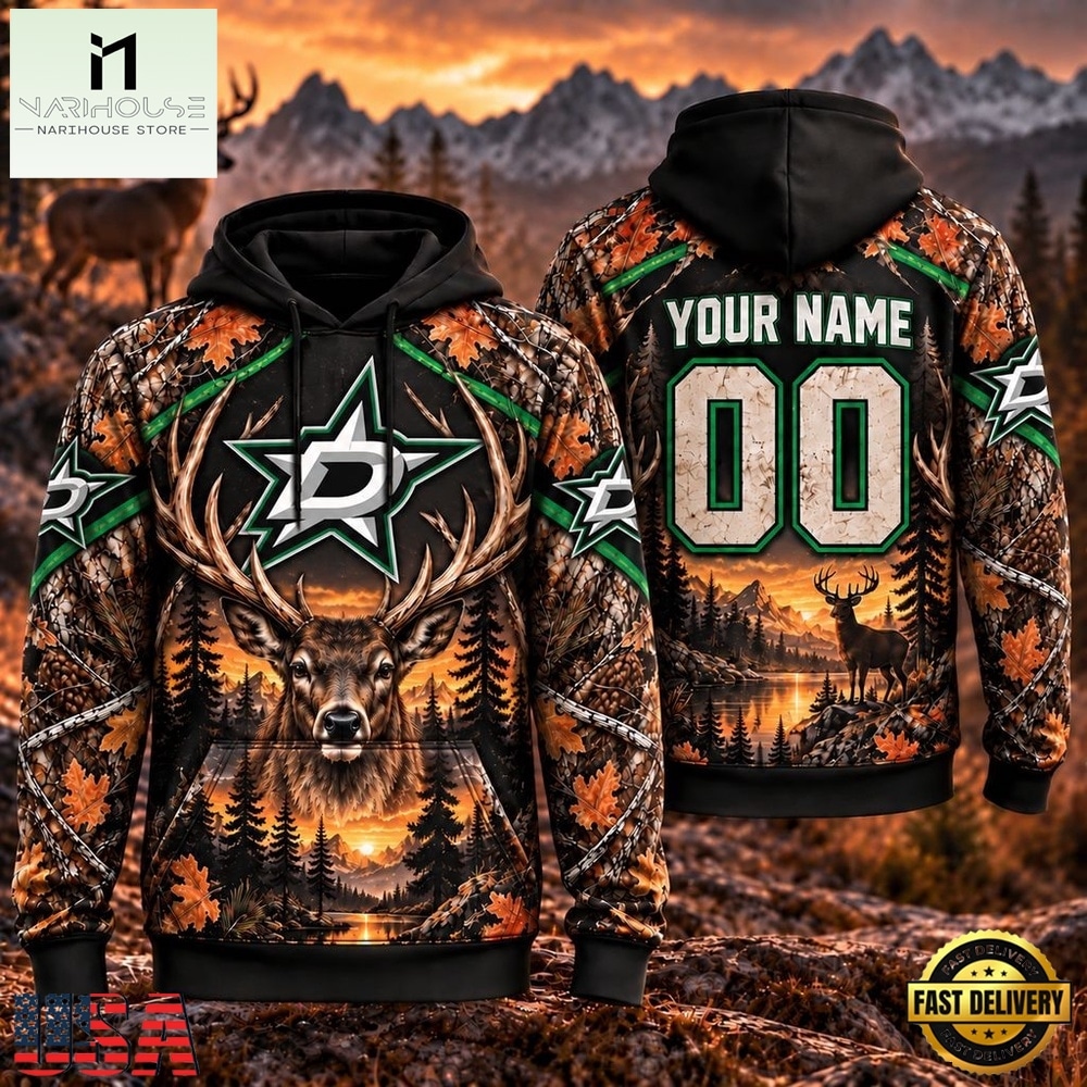 NHL Dallas Stars 2026 Personalized Hunting Camo Design Hoodie, NHL 3D Game Day Tee NHL Dallas Stars 2026 Personalized Hunting Camo Design Hoodie, NHL 3D Game Day Tee