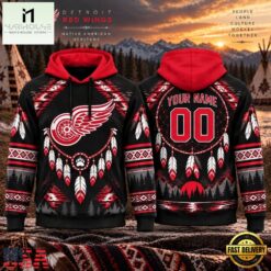NHL Detroit Red Wings 2026 Native American Heritage Design Hoodie Shirt, NHL 3D Game Day Tee Nhl Detroit Red Wings 2026 Native American Heritage Design Hoodie Shirt