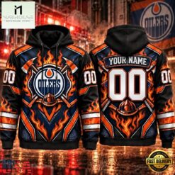 NHL Edmonton Oilers 2026 Honoring Firefighters Personalized Hoodie Shirt, NHL 3D Game Day Tee Nhl Edmonton Oilers 2026 Honoring Firefighters Personalized Hoodie Shirt