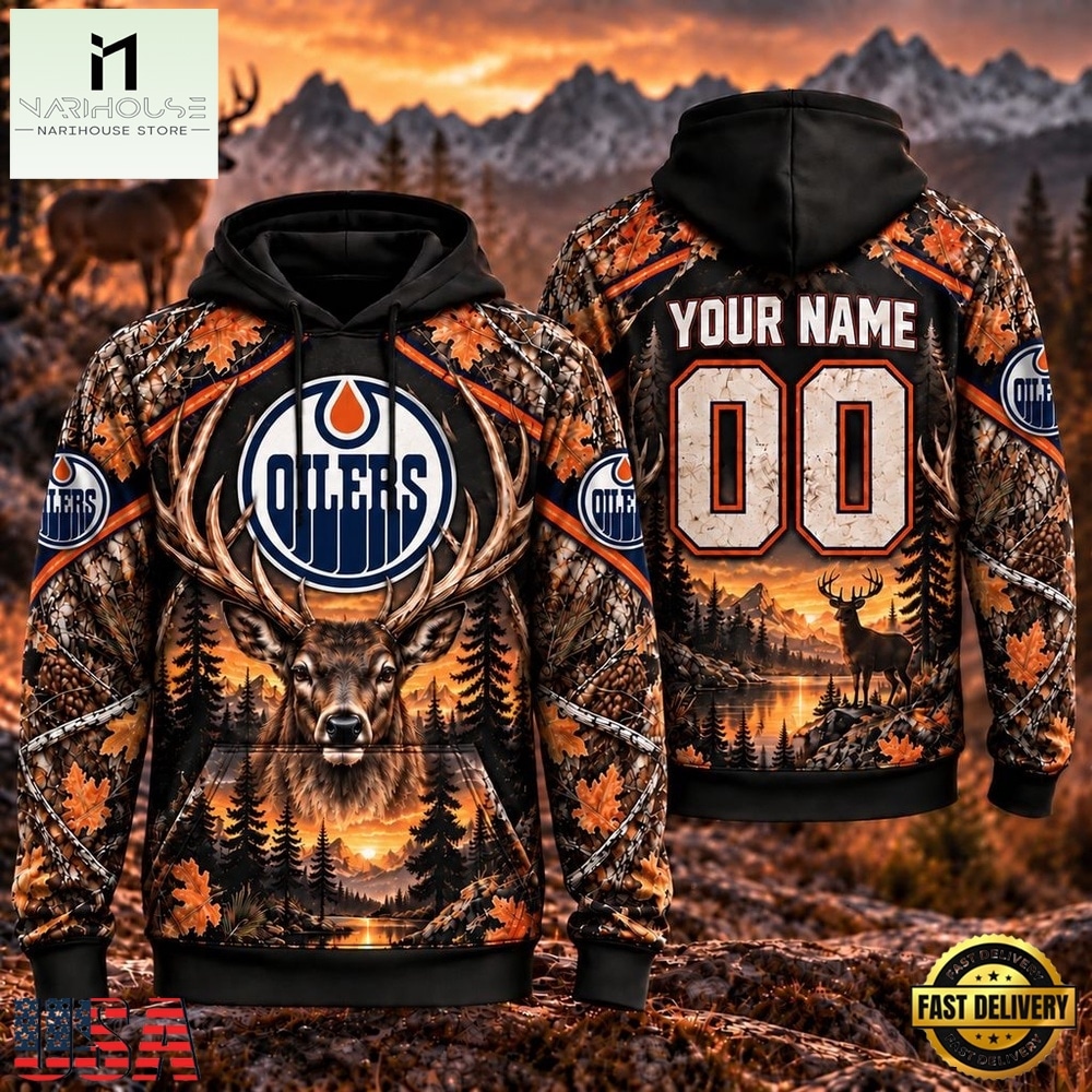 NHL Edmonton Oilers 2026 Personalized Hunting Camo Design Hoodie, NHL 3D Game Day Tee NHL Edmonton Oilers 2026 Personalized Hunting Camo Design Hoodie, NHL 3D Game Day Tee