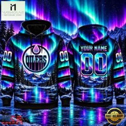 NHL Edmonton Oilers Special Design With Northern Lights 2026 Hoodie Shirt, NHL 3D Game Day Tee Nhl Edmonton Oilers Special Design With Northern Lights 2026 Hoodie Shirt