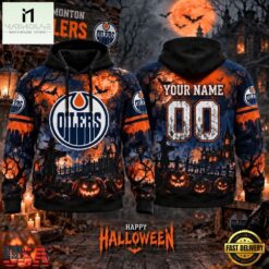 NHL Edmonton Oilers Special Halloween 2026 Design Hoodie Shirt, NHL 3D Game Day Tee Nhl Edmonton Oilers Special Halloween 2026 Design Hoodie Shirt