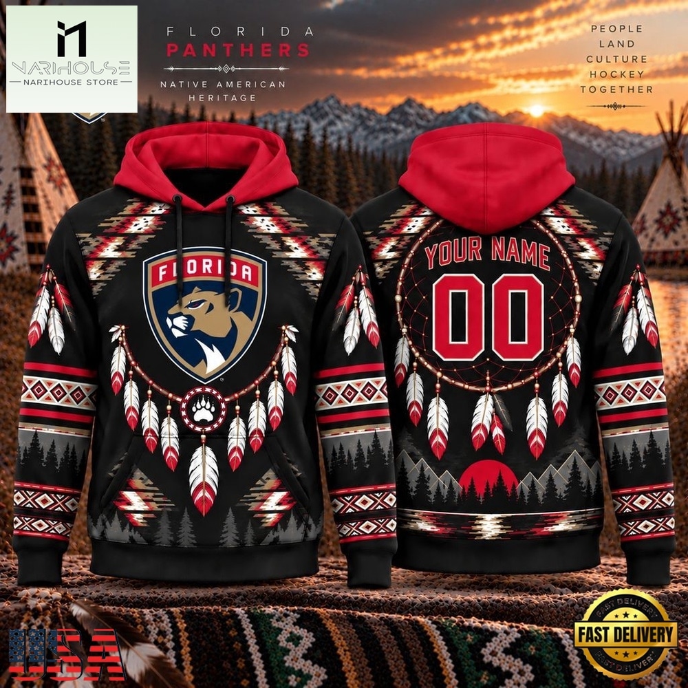 NHL Florida Panthers 2026 Native American Heritage Design Hoodie Shirt, NHL 3D Game Day Tee NHL Florida Panthers 2026 Native American Heritage Design Hoodie Shirt, NHL 3D Game Day Tee