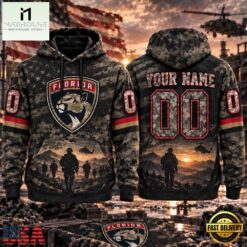 NHL Florida Panthers Military Appreciation Design Personalized Hoodie, NHL 3D Game Day Tee Nhl Florida Panthers Military Appreciation Design Personalized Hoodie