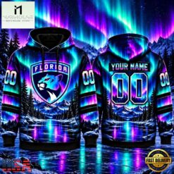 NHL Florida Panthers Special Design With Northern Lights 2026 Hoodie Shirt, NHL 3D Game Day Tee Nhl Florida Panthers Special Design With Northern Lights 2026 Hoodie Shirt