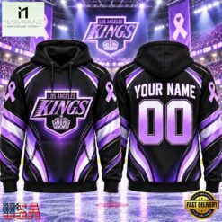 NHL Los Angeles Kings 2026 Hockey Fights Cancer Personalized Hoodie Shirt, NHL 3D Game Day Tee Nhl Los Angeles Kings 2026 Hockey Fights Cancer Personalized Hoodie Shirt