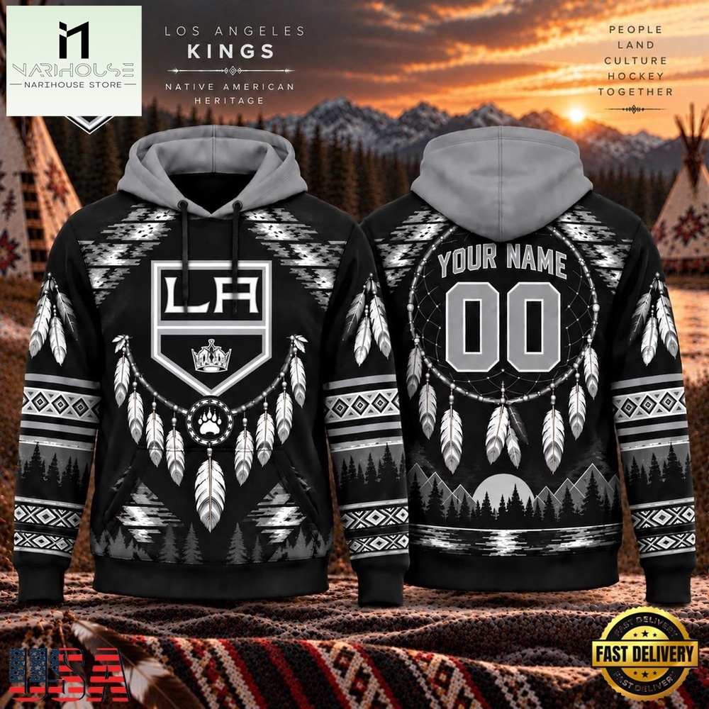NHL Los Angeles Kings 2026 Native American Heritage Design Hoodie Shirt, NHL 3D Game Day Tee NHL Los Angeles Kings 2026 Native American Heritage Design Hoodie Shirt, NHL 3D Game Day Tee