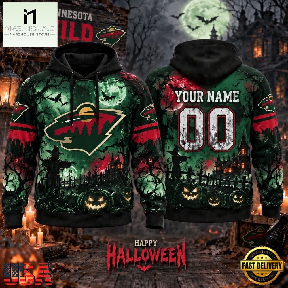 NHL Minnesota Wild Special Halloween 2026 Design Hoodie Shirt, NHL 3D Game Day Tee NHL Minnesota Wild Special Halloween 2026 Design Hoodie Shirt, NHL 3D Game Day Tee