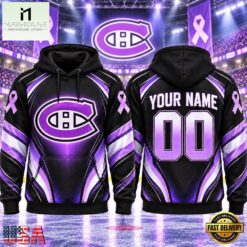 NHL Montreal Canadiens 2026 Hockey Fights Cancer Personalized Hoodie Shirt, NHL 3D Game Day Tee Nhl Montreal Canadiens 2026 Hockey Fights Cancer Personalized Hoodie Shirt